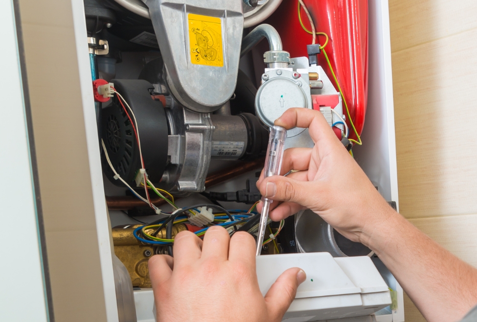 HVAC technician inspecting a furnace ignitor to determine if it is faulty, addressing common furnace issues and repair services, showing how to know if a furnace ignitor is bad, professional heating system maintenance by Family Heating and Cooling. Contact us to help with how do you know if a furnace ignitor is bad, furnace ignitor not working, furnace won’t ignite, faulty furnace ignitor symptoms, furnace ignition problems, furnace repair services, furnace maintenance, heating system repair, HVAC repair near me, furnace inspection near me, replace furnace ignitor, furnace troubleshooting, furnace ignitor replacement cost, furnace repair near me, furnace technician services, heating system diagnosis, furnace service and repair.